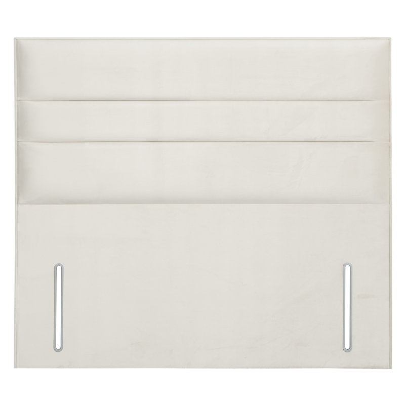 Naples Floor Standing Headboard, Cream, Super King (6'), Velvet