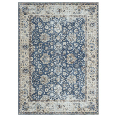 Remington Washable Blue Area Rug