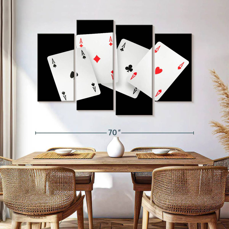 Senne Four Ace Card, H 42 po x l 68 po