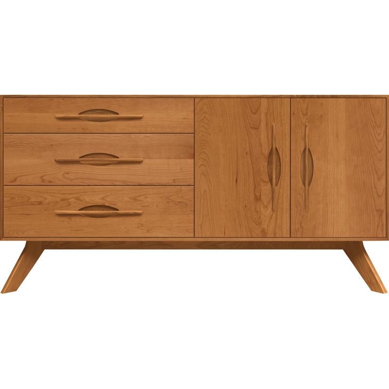 Audrey 66.13'' W Solid Wood Sideboard, Natural Cherry