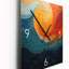 Horloge murale abstraite sarcelle orange Op Art Rhythmic Illusion III-727560959