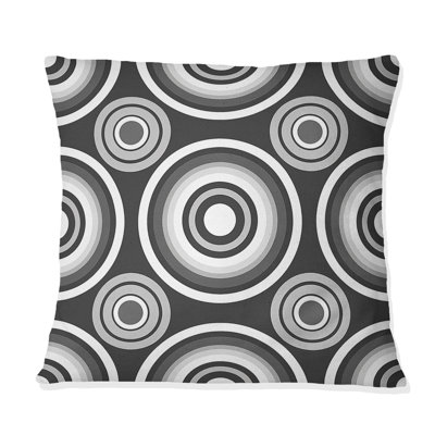 Coussin gris Mid-Century gris anthracite Art V - Mid-Century