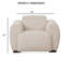 Fauteuil inclinable électrique de style contemporain avec accoudoirs larges et accoudoirs avec panneau à ressorts, ports USB et salon blanc