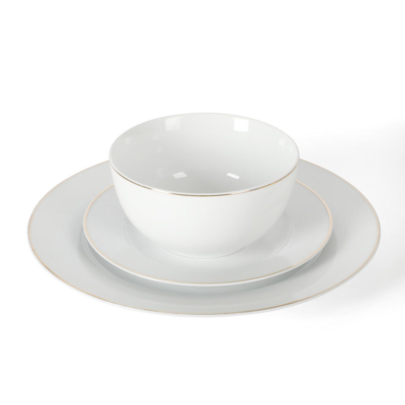 Ensemble de grandes assiettes et bols en porcelaine cuite Martha Stewart Gracie Lane