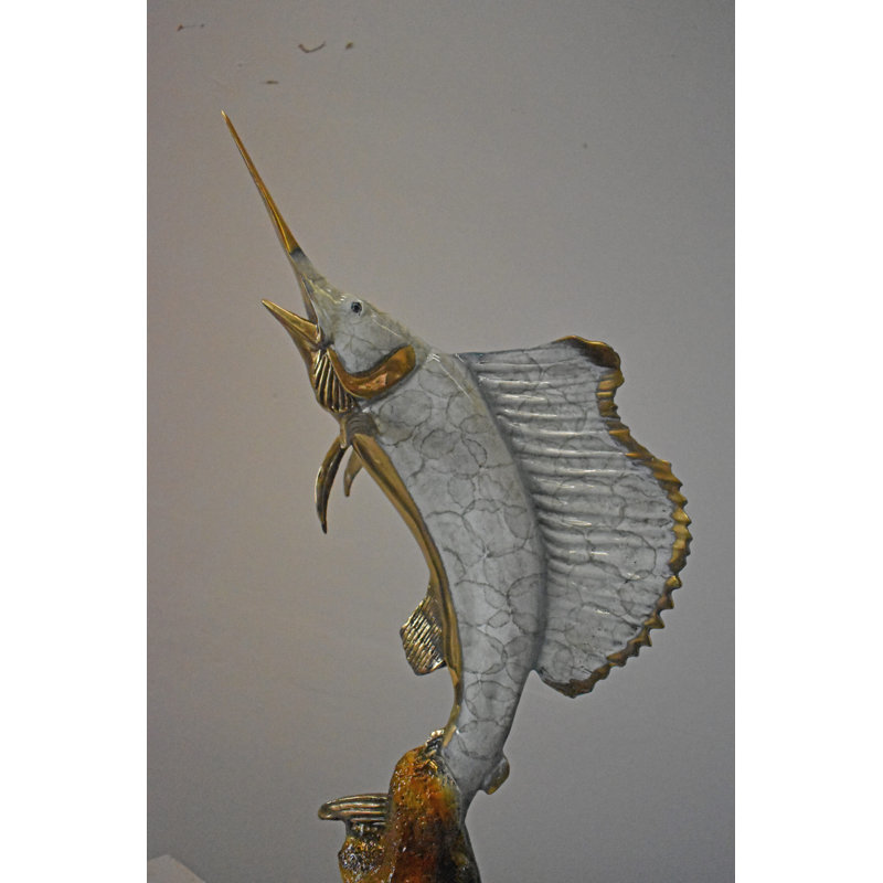 Statue de voilier avec tortue Alfreda - taille: L 12 po x l 18 po x H 31 po