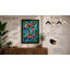 Interlocking Horses Geometric - Framed Print-1981673738-1981673733