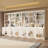 78.7''H X 142'' W Bookcase With 6-Cabinet And 4-Layer Shelf
