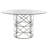 Turner Round Glass Top Metal Base Dining Table
