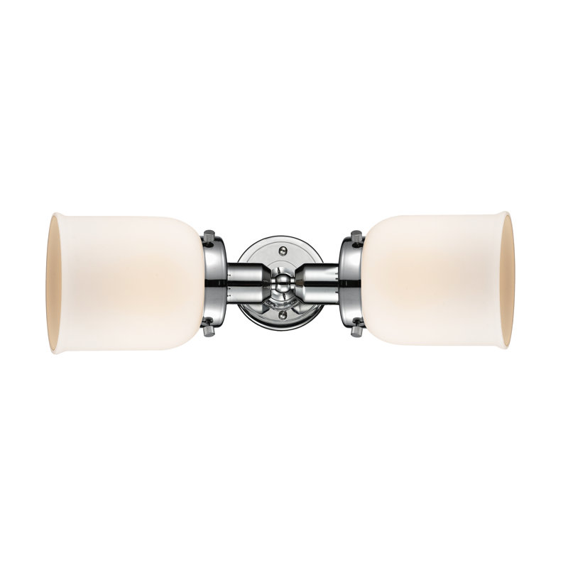 Rothermel Armed Sconce, Matte White Cased, Polished Chrome, LED
