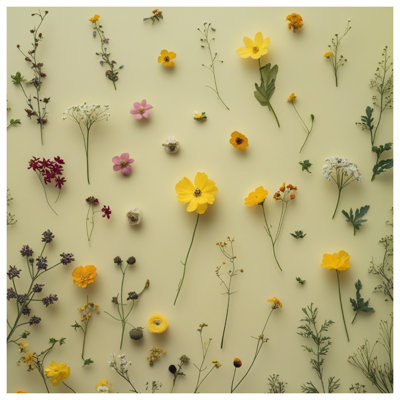 Assorted Wildflowers Wall Tapestry - Wildflowers Wall Decor
