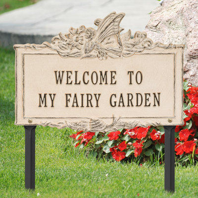 Welcome to My Fairy Garden Sign