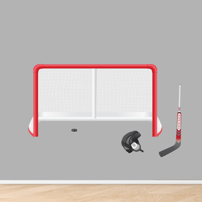 Décalcomanie murale équipement de hockey