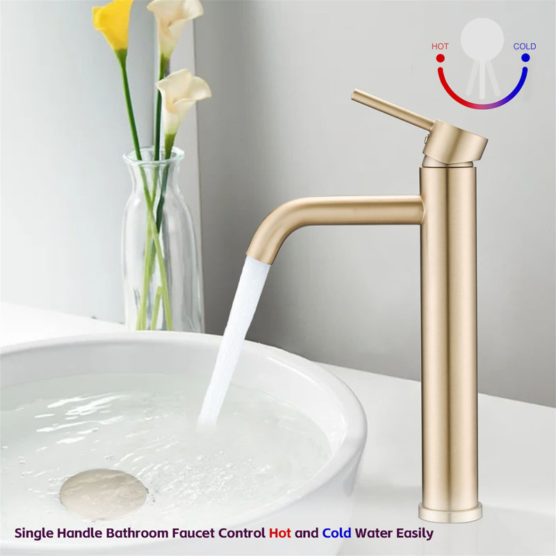 Vessel Sink Faucet Single-handle Bathroom Faucet, Brushed Gold