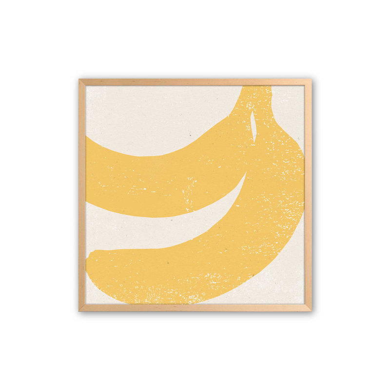 «Essence Of Banana», Érable brut encadré, H 17,5 po x l 17,5 po