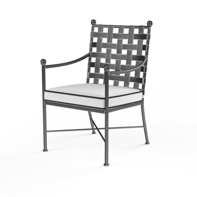 Lucier Premium All-Weather Wicker Outdoor Dining Armchair with Sunbrella® Cushion