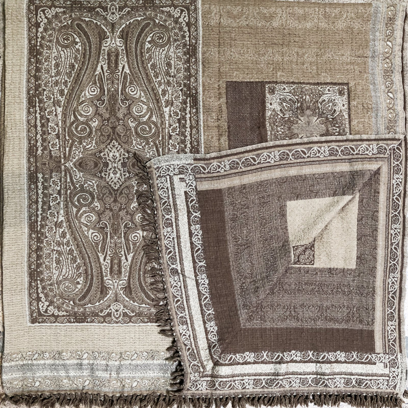 Geo Hand Woven Throw Blanket, 70" W x 70" L