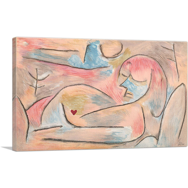 «Winter Sleep 1937» par Paul Klee - reproduction d'art sur toile tendue, H 12 po x l 18 po x P 0,75 po