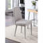 Chaise avec assise en tissu gris et pieds en bois massif pour une détente en couleur - Structure confortable
