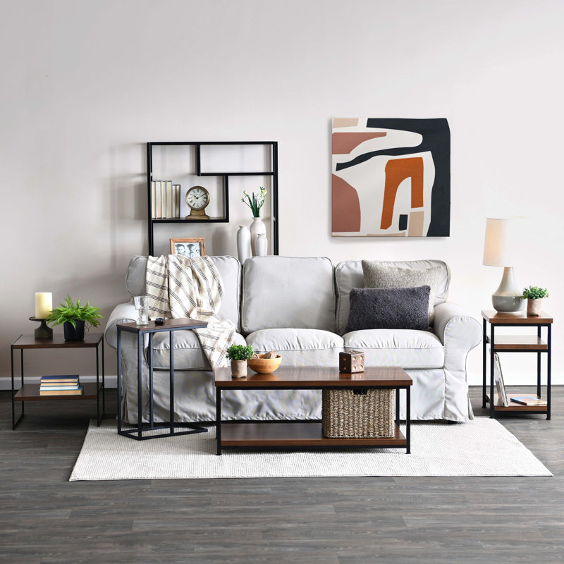 Table basse rectangulaire avec rangement Gateshead Jamestown, Brun