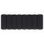 Banc d'appoint capitonné en tissu gris anthracite