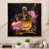 Toile avec cadre flottant or