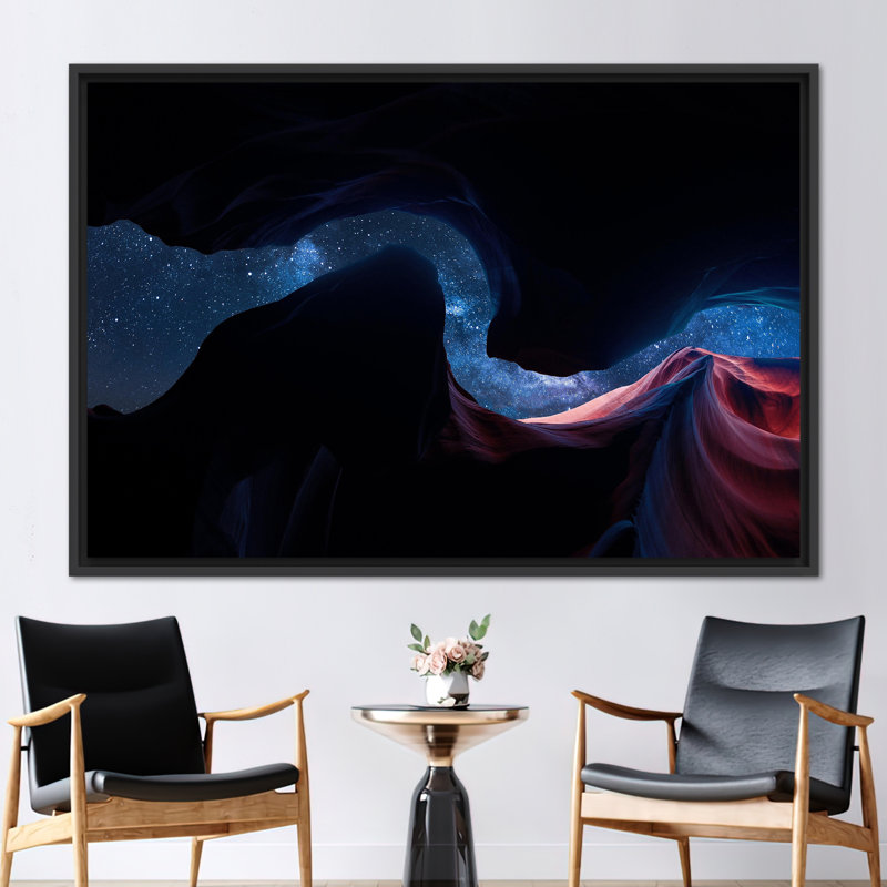 Print on Canvas, 20 cm H x 30 cm W, Black Floater Framed