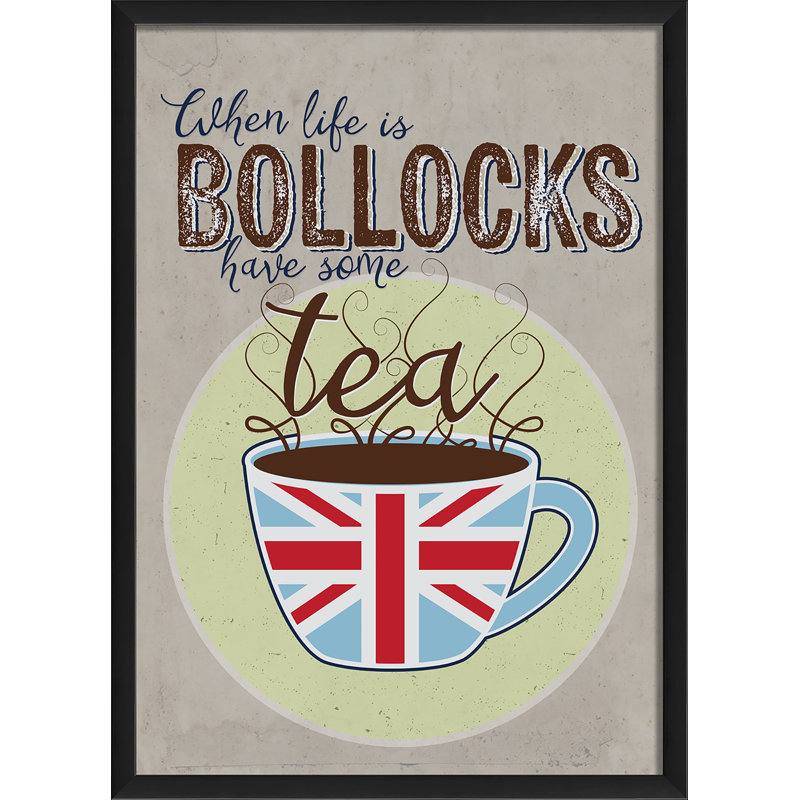 « bollocks », reproduction d’art textuel encadrée