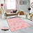 Stylish Woven Carpet, 5.6 x 7.5 Feet, 100% Polyester, 0.3 in Pile Height | Antibacterial, Non-Slip PVC Felt Dot Underside, Machine Washable | 3D Digital Printing, Durable & Easy to Maintain - Perfect for Any Room-1440748731