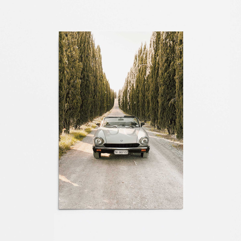 Tuscan Road Trip Rolled Print, No Frame, 10" H x 8" W x 0.1" D, Paper