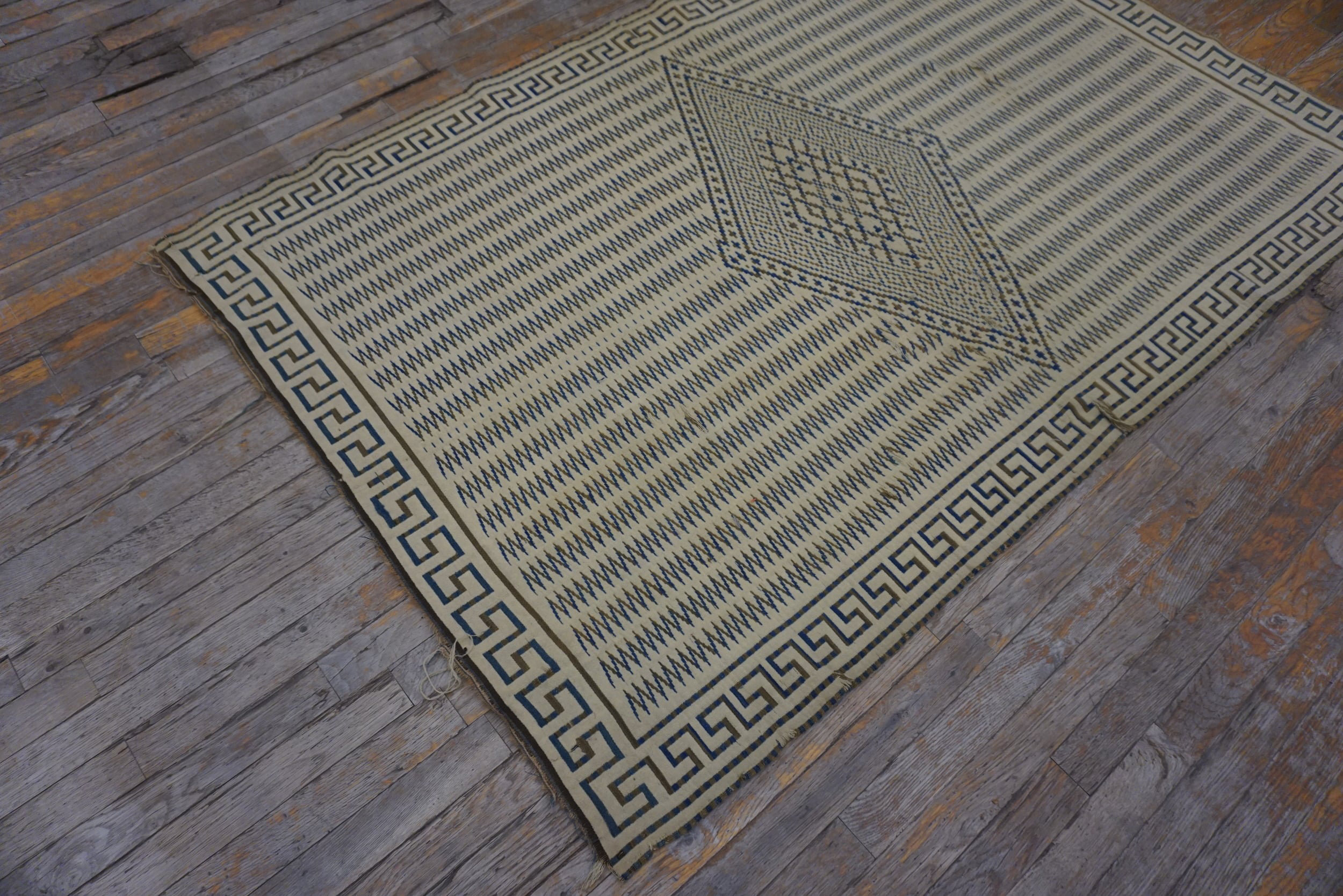 Rugs On Net Antique Greek Key Border Native American Navajo Flatwoven ...