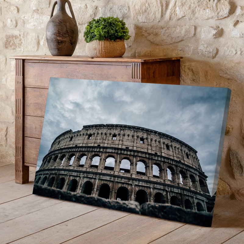 Toile, art dramatique du Colisée à Rome, H 9 po x l 12 po