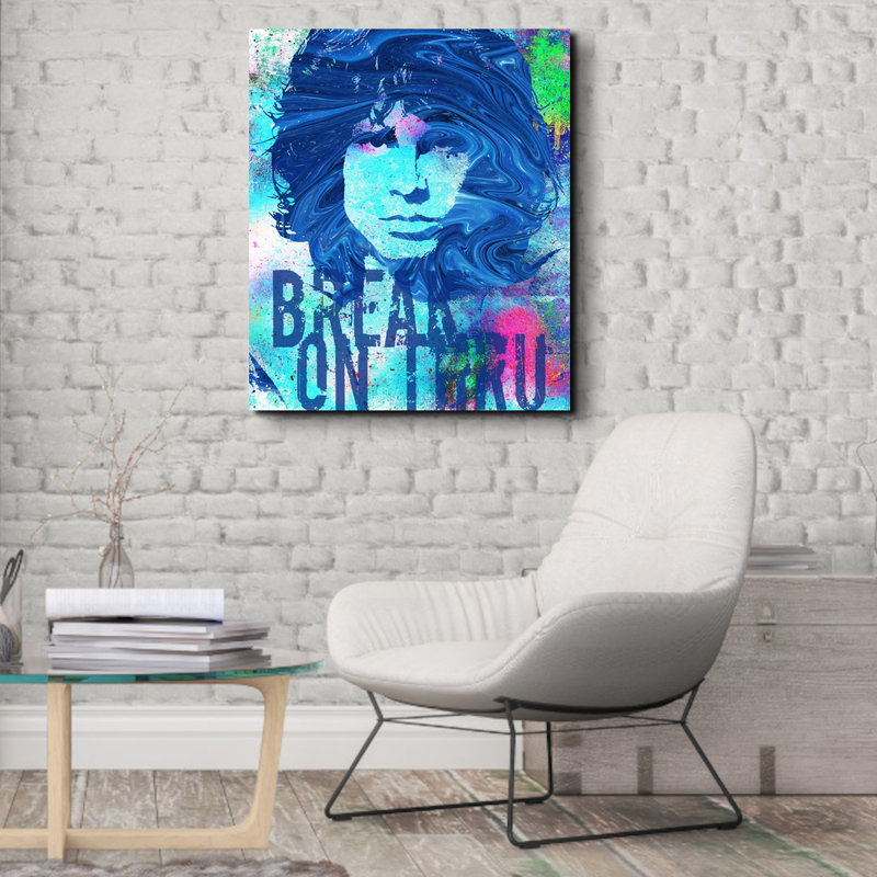 «Danielsville Jim Morrison Break On Thru On Canvas» par Steven Chambers, reproduction, H 18 po x l 15 po x P 1,5 po