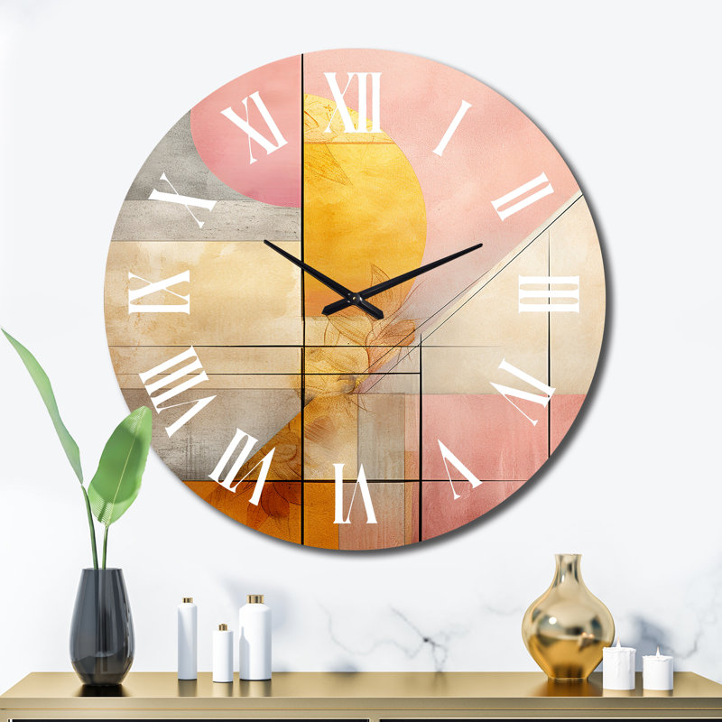 Horloge murale en métal Sherick, Très grand