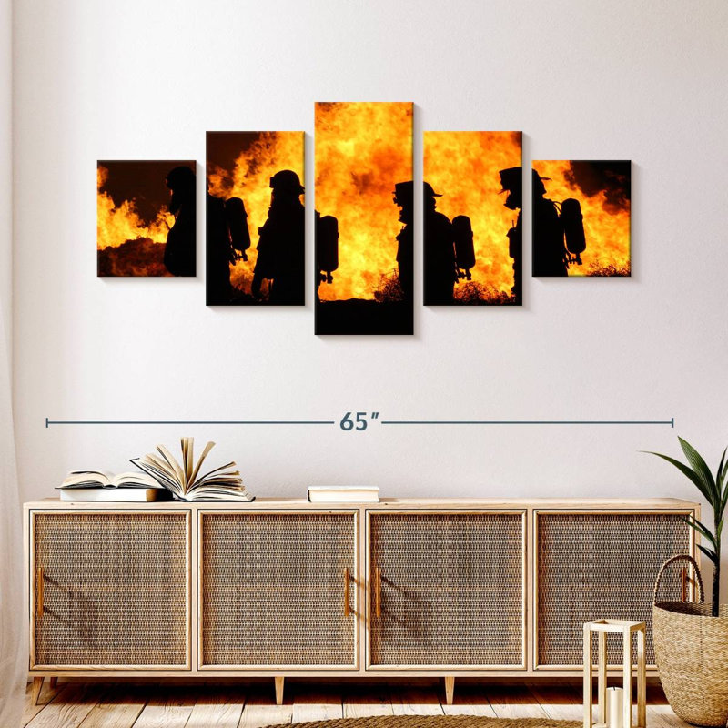 Firefighters, 24" H x 55" W