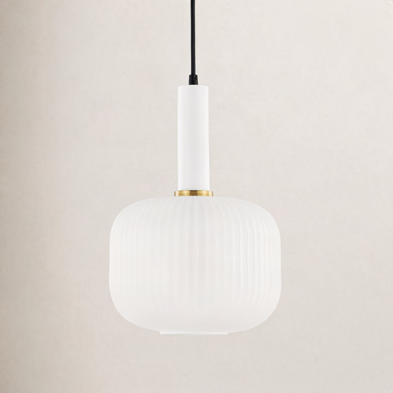 Kuro 1 - Light Black/White/Gold Single Pendant
