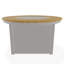 Table de foyer 42 po ronde en polymère rustique avec tablette au propane-109665567