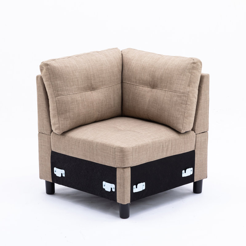 Upholstered L-Shaped Sectional Symmetrical