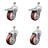Polyurethane Swivel ½ Inch Stem Caster Set 2 Total Lock Brake SCC