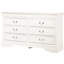 G02190-d Commode de chambre blanche - Style traditionnel avec détails