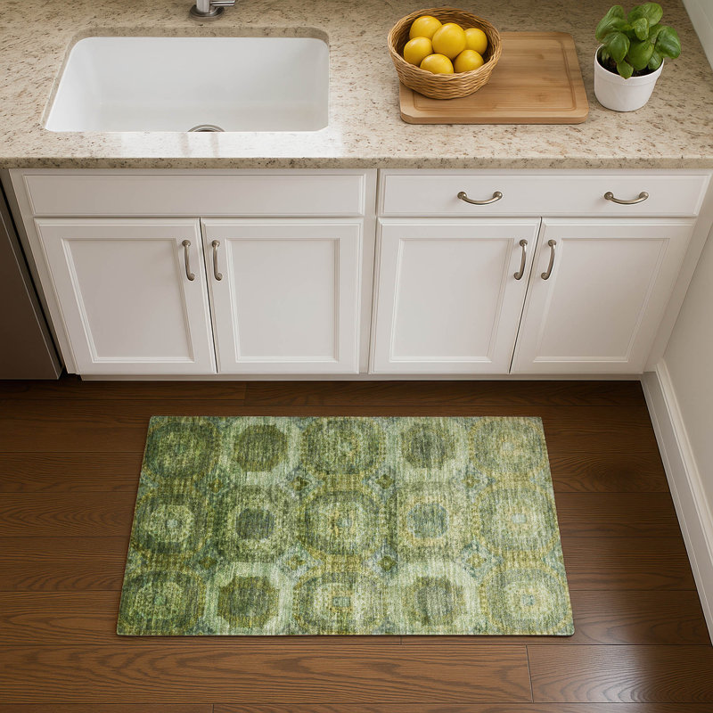 Premium Machine Washable Ralston AMF1944 Panels Rug, Rectangle 1'8" x 2'6"