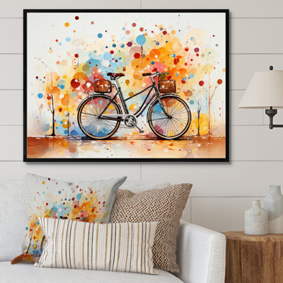 " Bicycle Abstract Fusion Pointillism II "