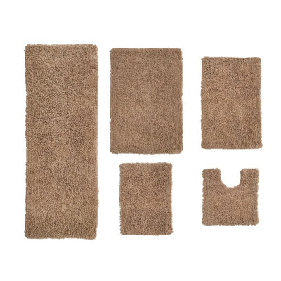 Hazley Plush 100% Cotton 5 Piece Bath Rug Set