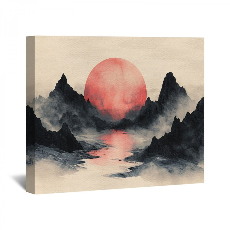 "Paysage de montagne" sur toile, H 20 po x l 24 po x P 2 po