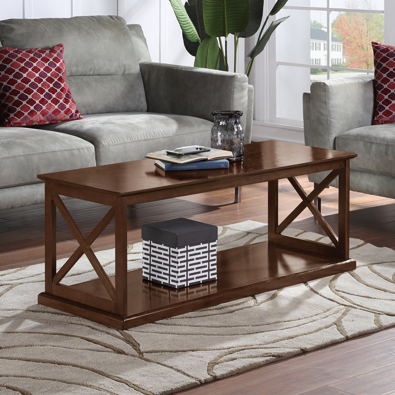 Table basse 47 "avec tablette Arthella, Espresso