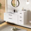 Armoire murale 12 po avec 3 tiroirs, armoire flottante-1176420407