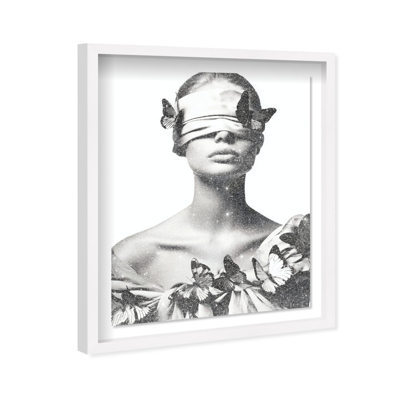 Silent Visionary II Shadowbox Animals & Insects Print by Oliver Gal, Black Frame, 16 x 20, 21.5"H x 25.5"W, White Shadowbox