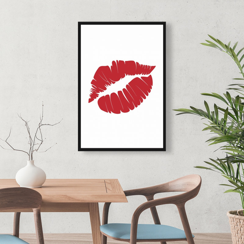 "Rouge à lèvres rouge" sur toile