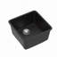 Évier de bar en quartz - Évier de bar encastrable en composite de granite 17,3 po x 17,3 po x 8,3 po