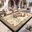 Tapis antidérapant à imprimé floral papillon-129424958
