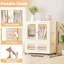 Garde-robe portable avec portes et roulettes | Bacs de rangement empilables à 3 niveaux avec couvercles, organisateur pliable pour chambre à coucher, salon